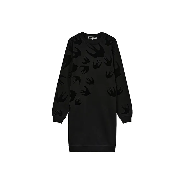 McQ Alexander McQueen Long Sleeved Dresses Women's Black-0