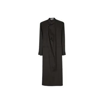 ISSEY MIYAKE Band collar Midi Shirt Dress