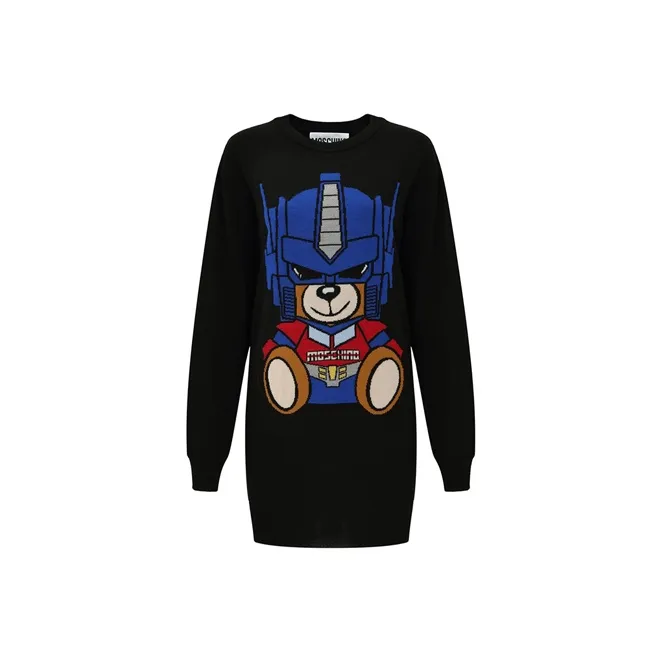 MOSCHINO Long Sleeved Dresses Women's Black-0