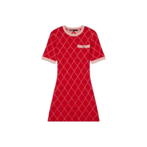 Maje Short Sleeved Dresses Women
s Red