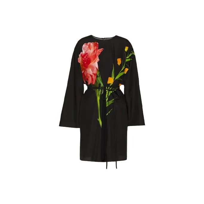Valentino Long-Sleeved Dresses Women's Black-0