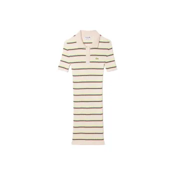 LACOSTE Short Sleeved Dress Women's Pink