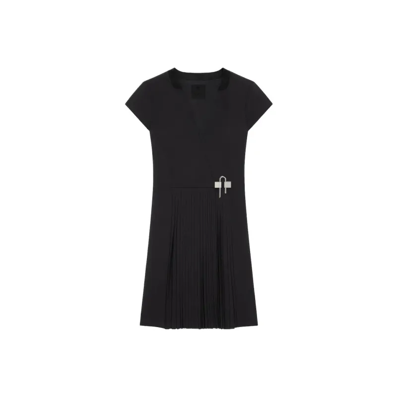 Givenchy U Lock Buckle Pleat Detail Dress-0