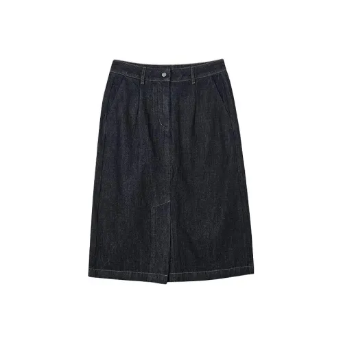 Skechers Denim Long Skirts Women's Denim Dark Blue