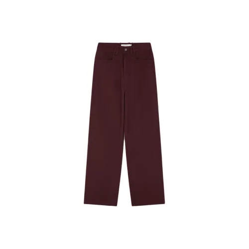 Mo Han Yi Mei Jeans Women's Dark Red