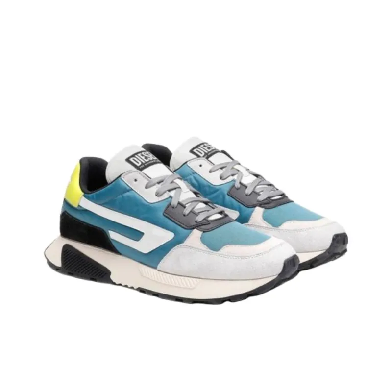 DIESEL Low Top Casual Shoes Men's Blue Green-2