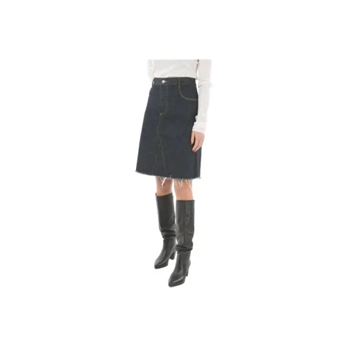 Bottega Veneta Denim Long Skirts Women's Blue
