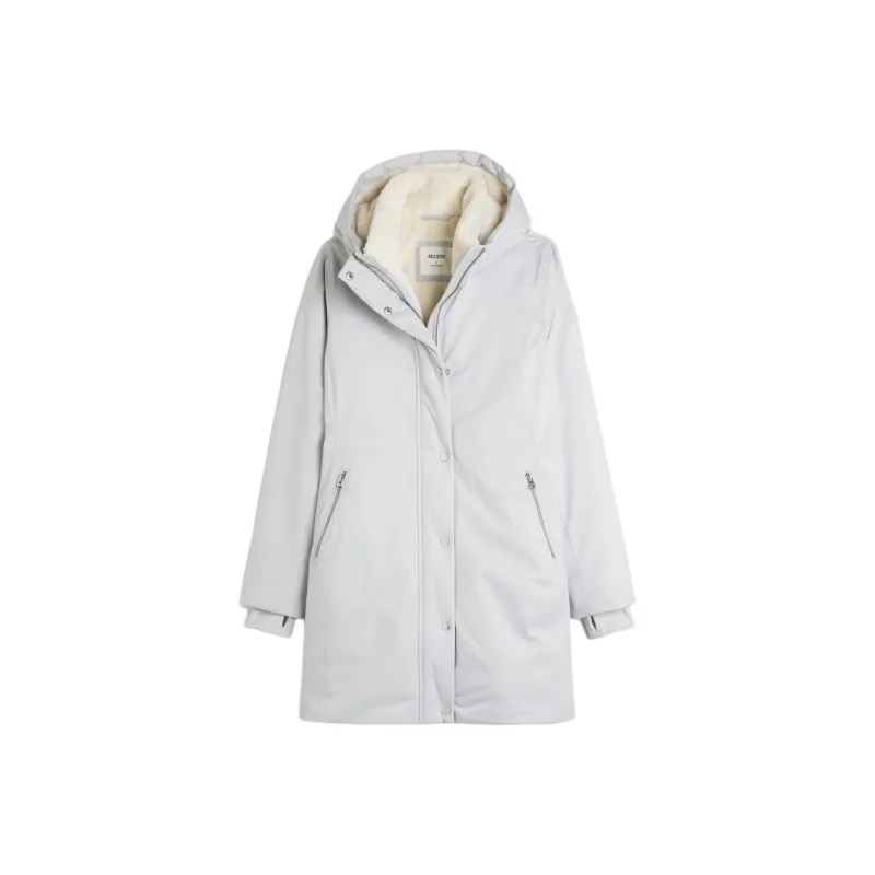 Hollister Puffer Jacket Women's Light Gray-0