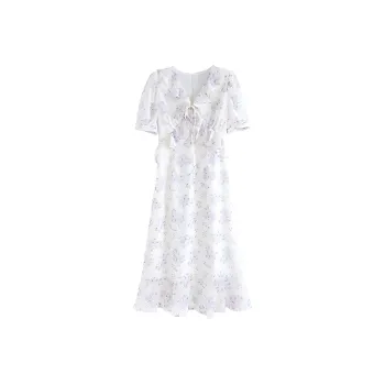 DOSOHEB Short Sleeved Dresses Women's Purple Rose
