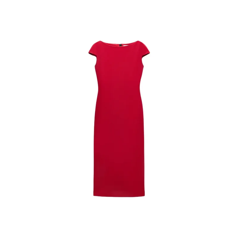 ZARA ZW Series Short Sleeved Dress Women's Red-0