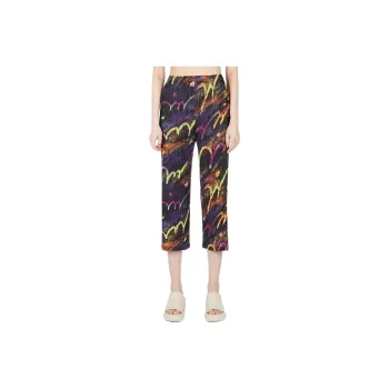 Homme Plissé Issey Miyake Casual Pants Women's Purple
