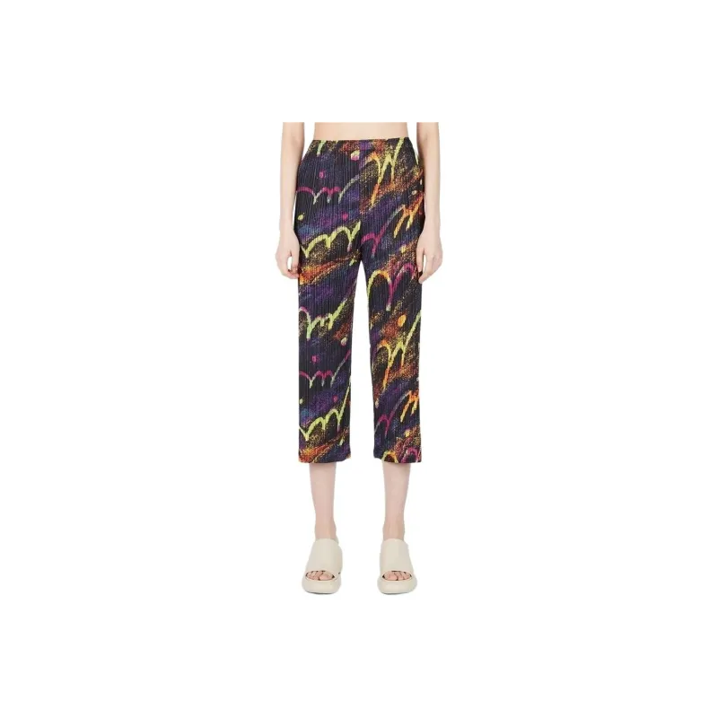 Homme Plissé Issey Miyake Casual Pants Women's Purple-0