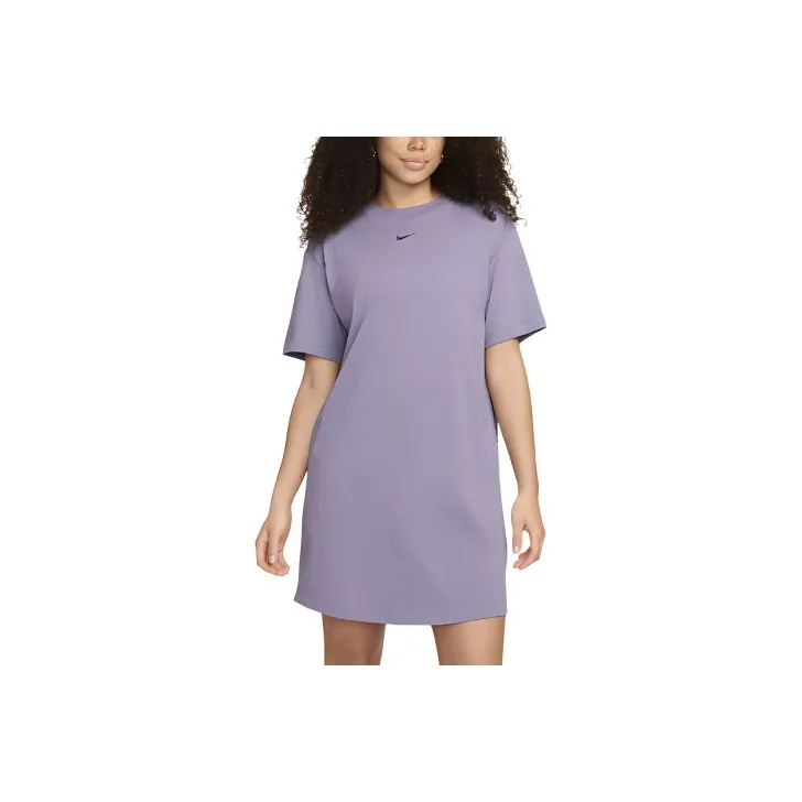 Nike Sportswear Chill Knit Short-Sleeved Dresses Women's Purple-0