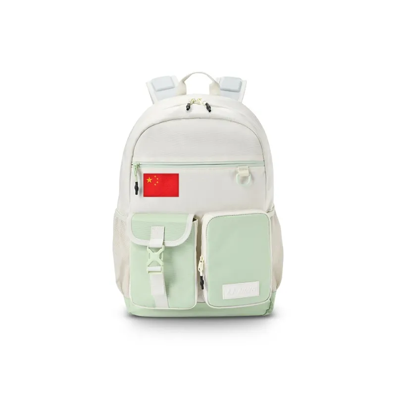 LiNing Polyester Backpack Regular Unisex Light Green-5
