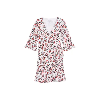 Bebe Short Sleeved Dresses Women's Red White Black