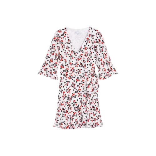 Bebe Short Sleeved Dresses Women's Red White Black