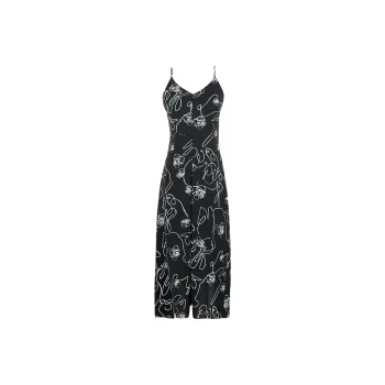 MISSSHINE Slip Dresses Women's Black
