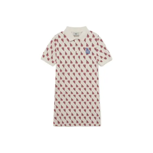 MLB Short Sleeved Dresses Women's Cream