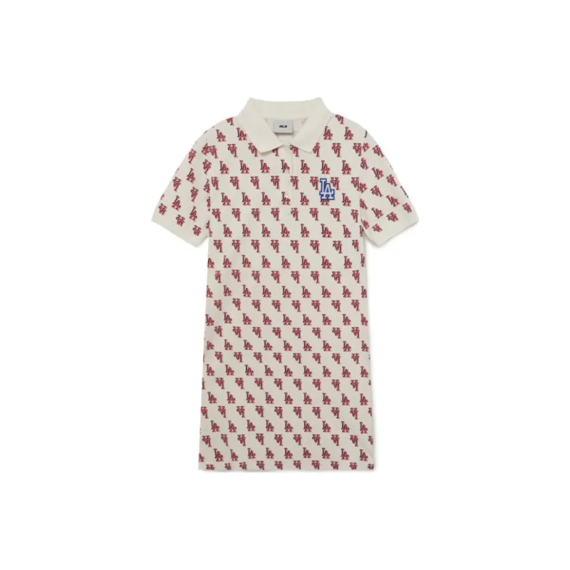 MLB Short Sleeved Dress Women's Cream-0