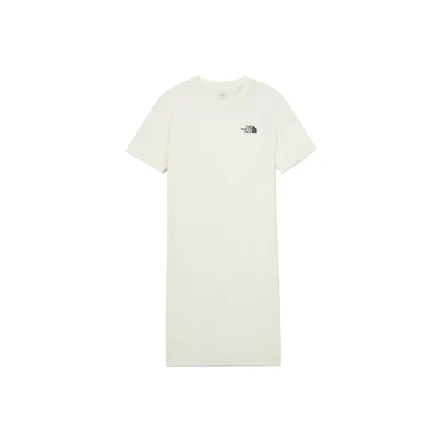 THE NORTH FACE W'S Essential S/S Midi Dress Short Sleeved Dress Women's Cream White