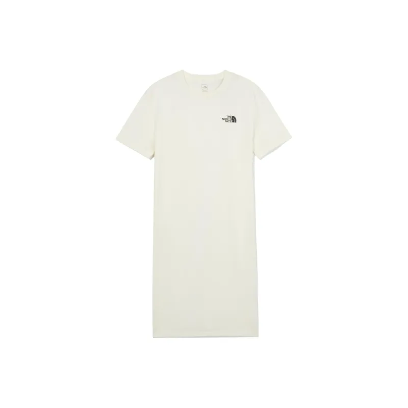THE NORTH FACE W'S Essential S/S Midi Dress Short Sleeved Dress Women's Cream White-0