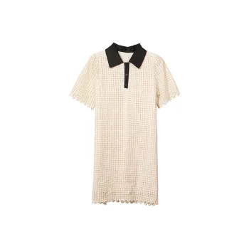 Emodues Short Sleeved Dresses Women's Apricot