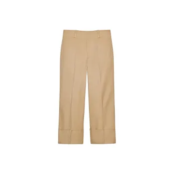 ZARA ZW Series Casual Pants Women's Dark Beige