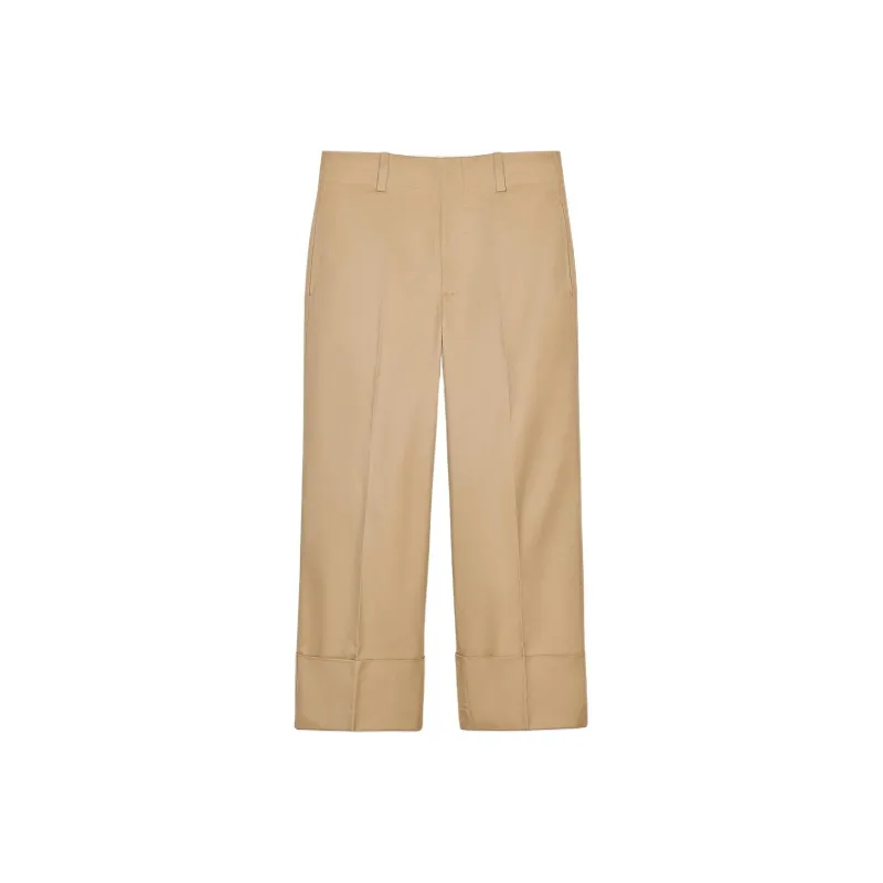 ZARA ZW Series Casual Pants Women's Dark Beige-0