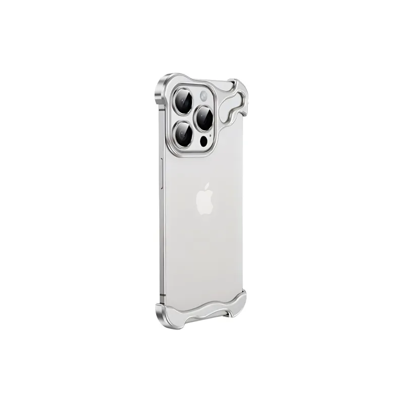 Sopi Metal Shaped Corner Pad Phone Cases Compatible With IPhone 16/15 Pro Max/Apple 13/14 Pro/Max-0