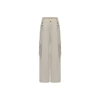 GIMING Casual Pants Women's Gray Yellow