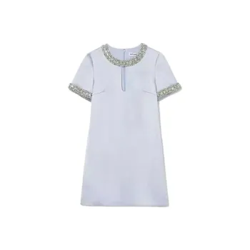 Self-portrait Short-Sleeved Dresses Women's Misty Blue