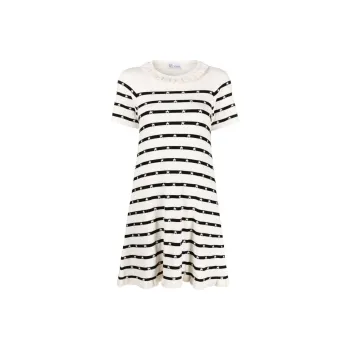 RED VALENTINO Short Sleeved Dress Women's Ivory White