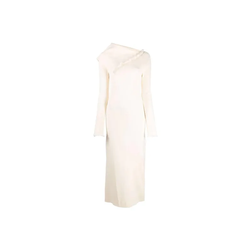 JIL SANDER Long-Sleeved Dresses Women's White-0