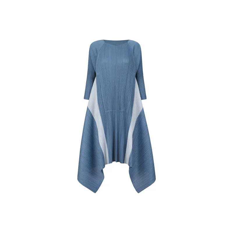PLEATS PLEASE ISSEY MIYAKE Long-Sleeved Dresses Women's Blue-0