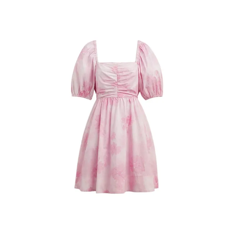 COACH SS24 Short Sleeved Dress Women's Pink-0