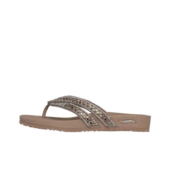 Skechers Arch Fit Meditation Quiet Flip Flops Women's Brown