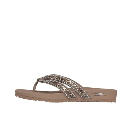 Skechers Arch Fit Meditation Quiet Flip Flops Women's Brown
