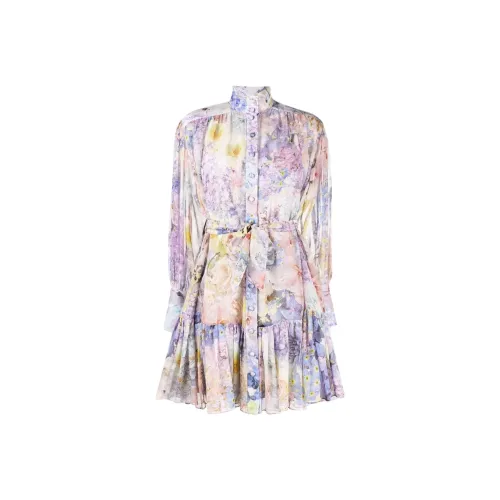 Zimmermann SS22 Long Sleeved Dress Women's Multicolor