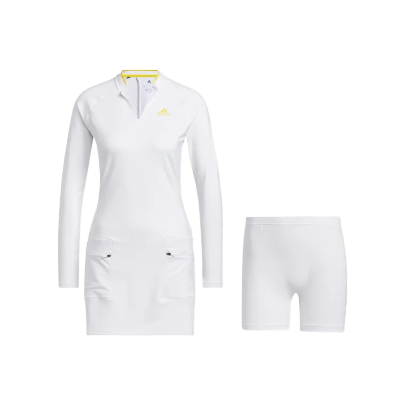 Adidas Long-Sleeved Dresses Women's White-0