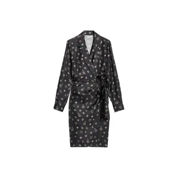 MaxMara All Over Patterned Long Sleeved Dress