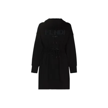 FENDI SS22 Long Sleeved Dress Women's Black