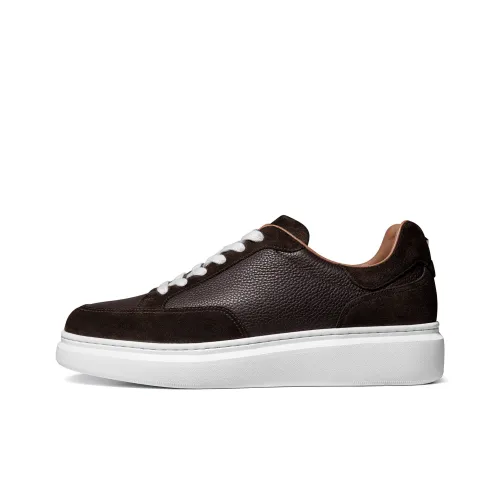THOM WILLS Low Top Skateboard Shoes Men's Dark Brown