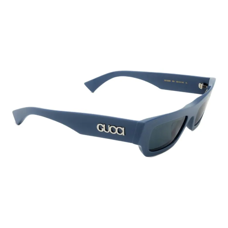 GUCCI Acetate Rectangular Sunglasses Men's Blue-1