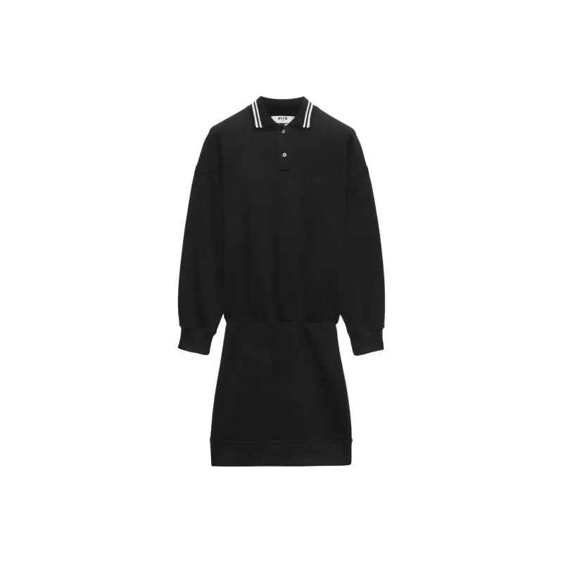 MSGM Jersey Mini Polo Dress-0