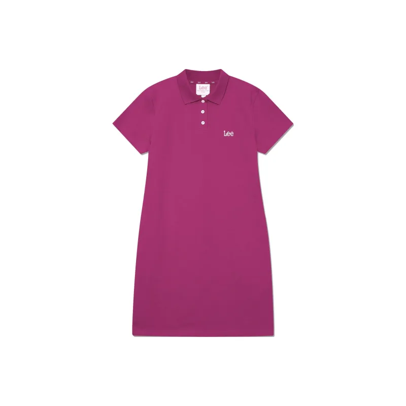 Lee Short Sleeved Dress Women's Pink-0