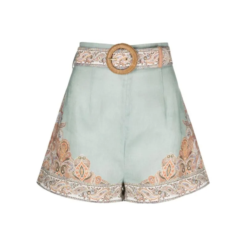 Zimmermann Devi Linen Shorts-0