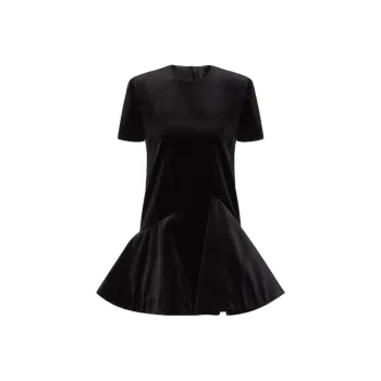 Valentino Asymmetric Hem Crewneck Dress