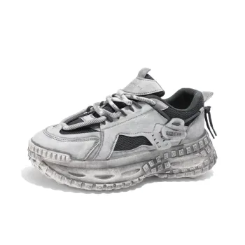 SUPEREDGE Slip Resistant And Abrasion Resistant Coverage Low Top Chunky Sneakers Men's