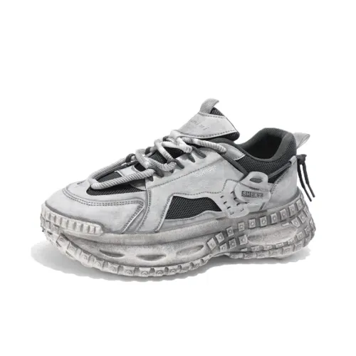 SUPEREDGE Slip Resistant And Abrasion Resistant Coverage Low Top Chunky Sneakers Men's