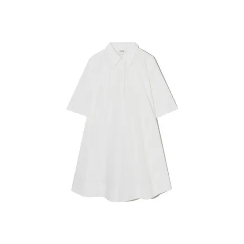COS Short Sleeved Dresses Women's White